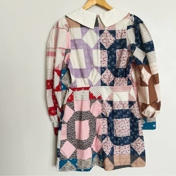 Sea New York Multicolor Patchwork Long Sleeve Dress - Picture 9 of 12